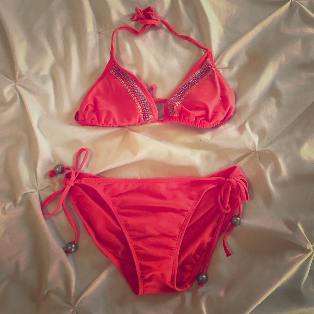 Coral bikini